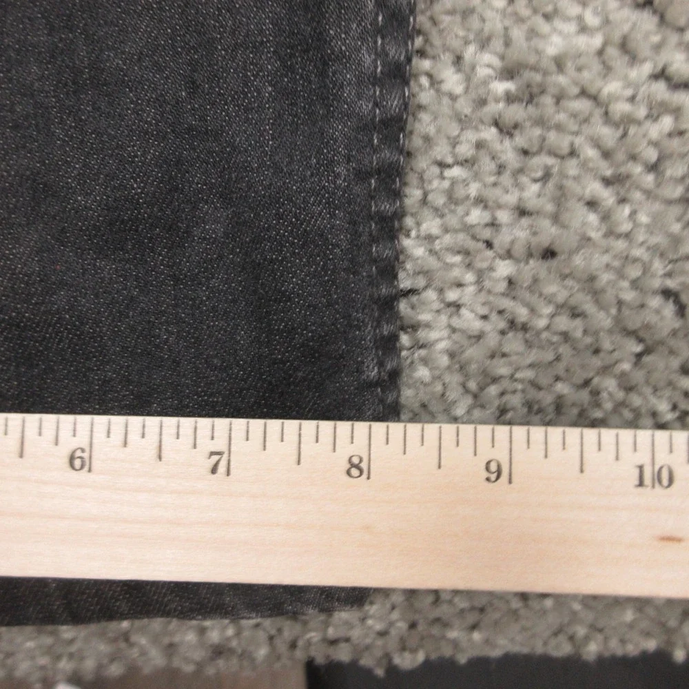 Levis Jeans‎ Mens 38x34 Black 513 Slim Straight Faded Zip Fly Dark Denim Pants